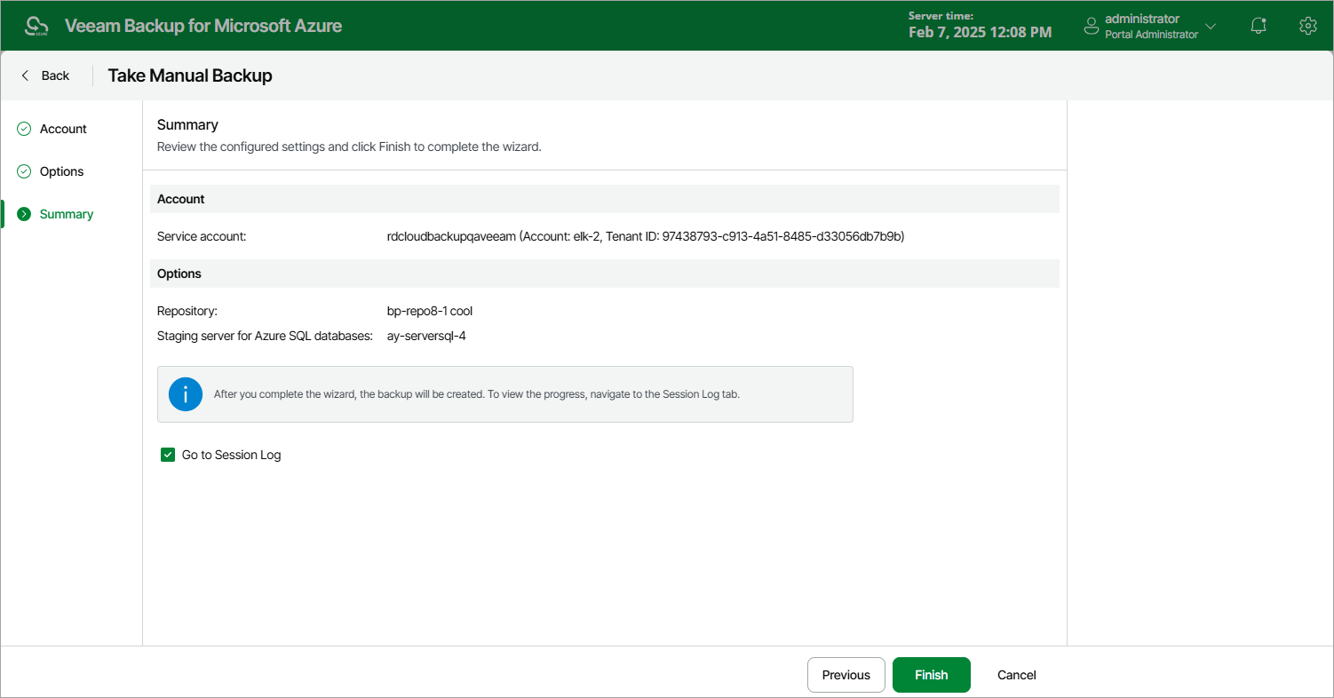 Creating Backup Manually