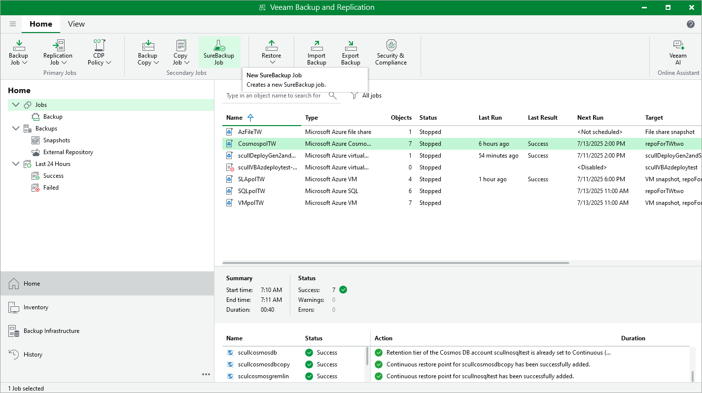 Verifying Backups