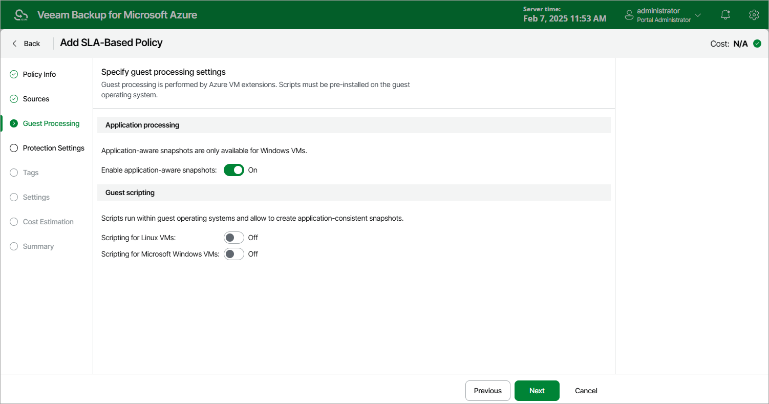 Adding Backup Policy