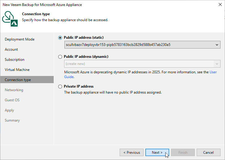 Step 6. Specify Connection Type