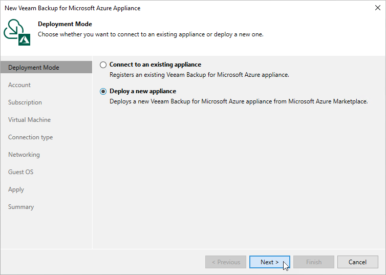 Step 2. Choose Deployment Mode