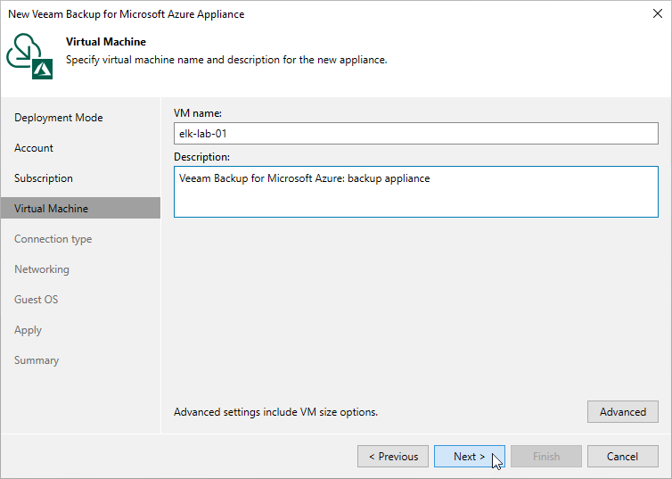 Step 5. Specify VM Instance Name and Description
