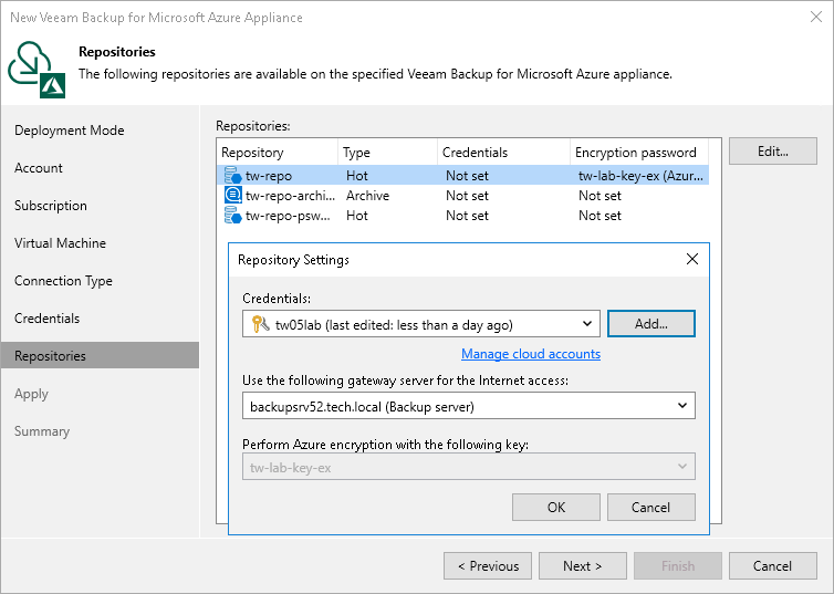 Step 8. Configure Repository Settings