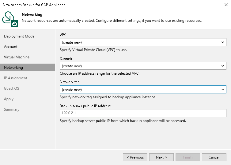 Step 5. Specify Google Cloud Network Resources