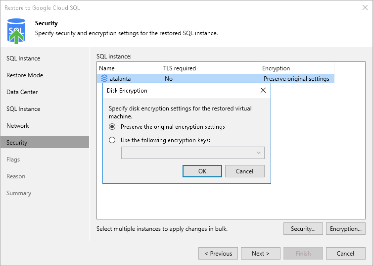 Step 7. Specify Security Settings