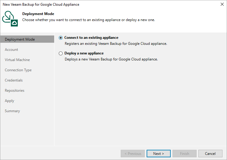 Step 2. Choose Deployment Mode