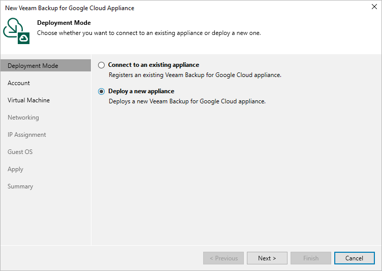 Step 2. Choose Deployment Mode
