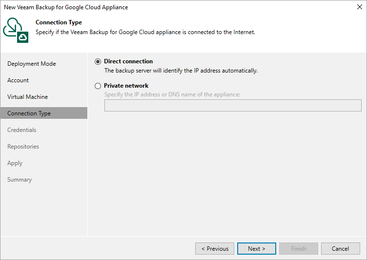 Step 5. Specify Connection Type