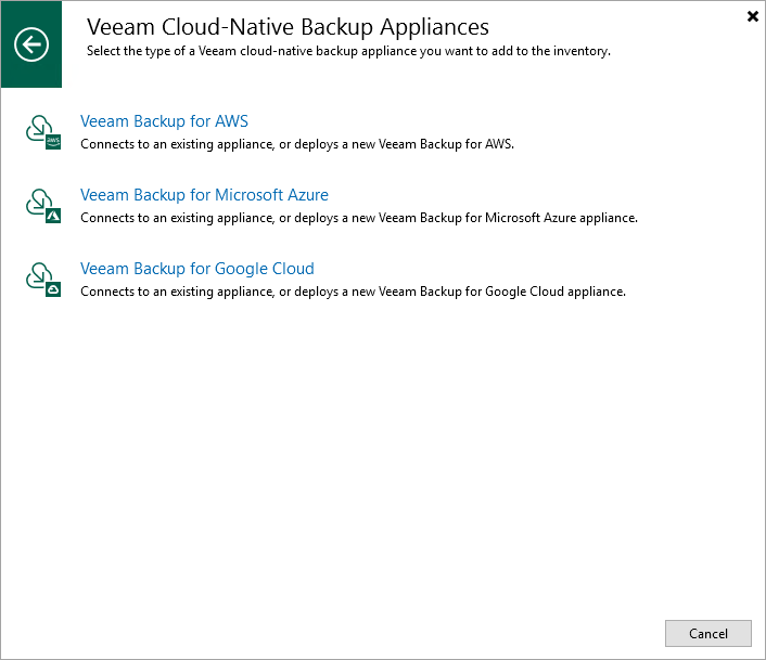 Step 1. Launch New Veeam Backup for GCP Appliance Wizard