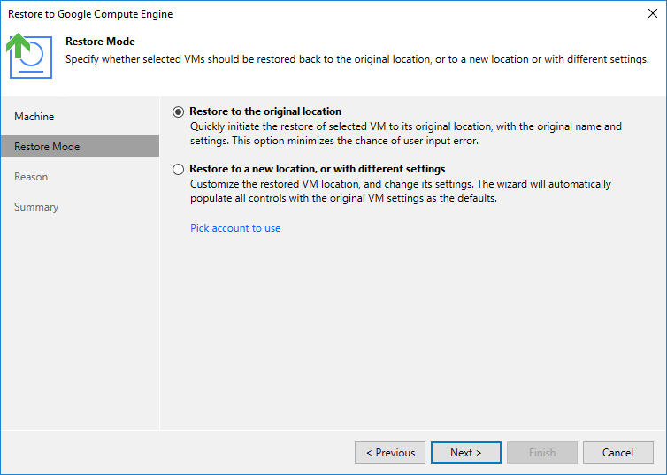 Step 3. Choose Restore Mode