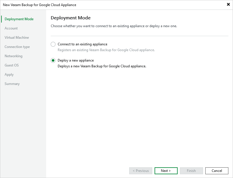 Step 2. Choose Deployment Mode