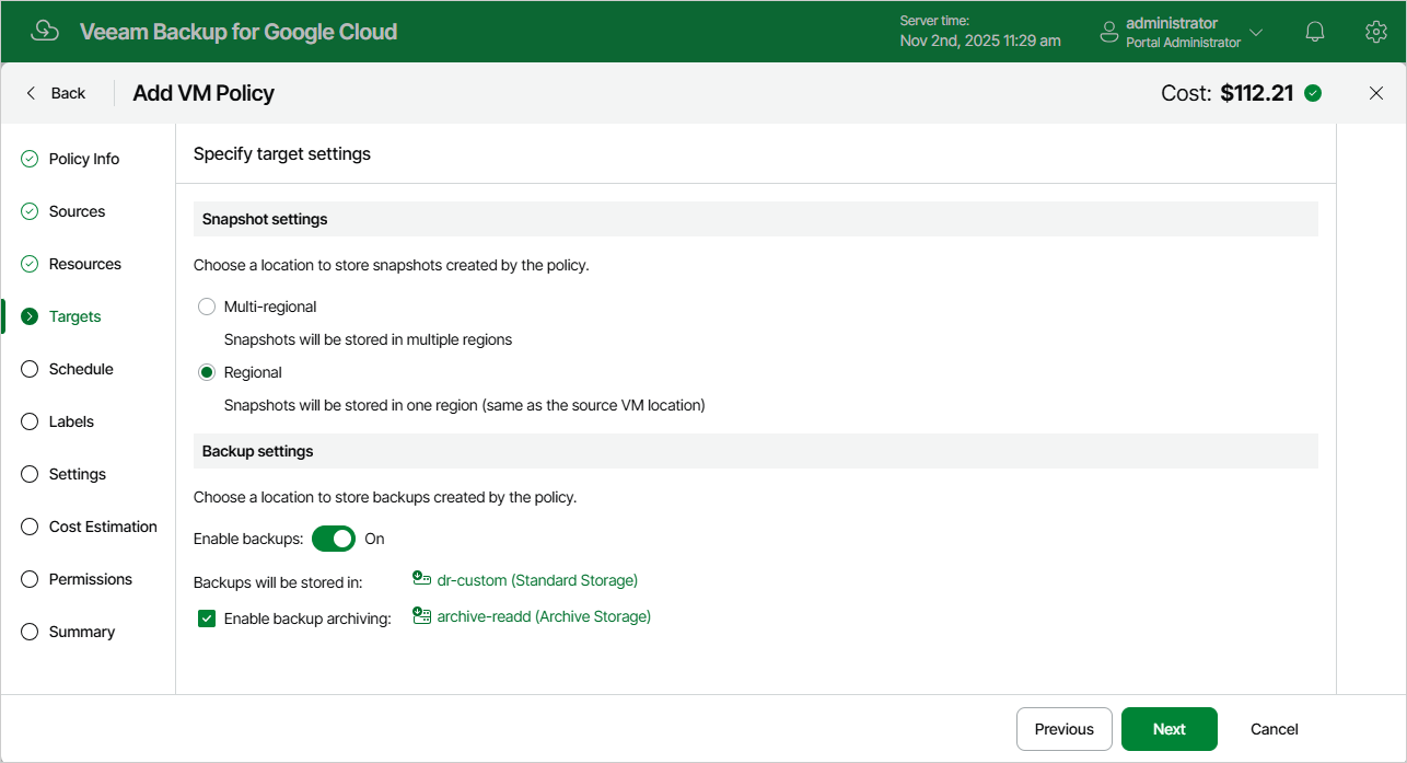 Enabling Backup Archiving