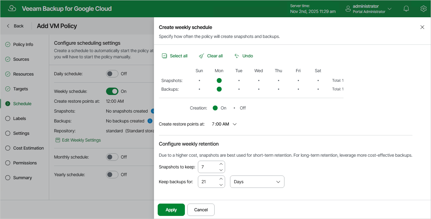 Enabling Backup Archiving