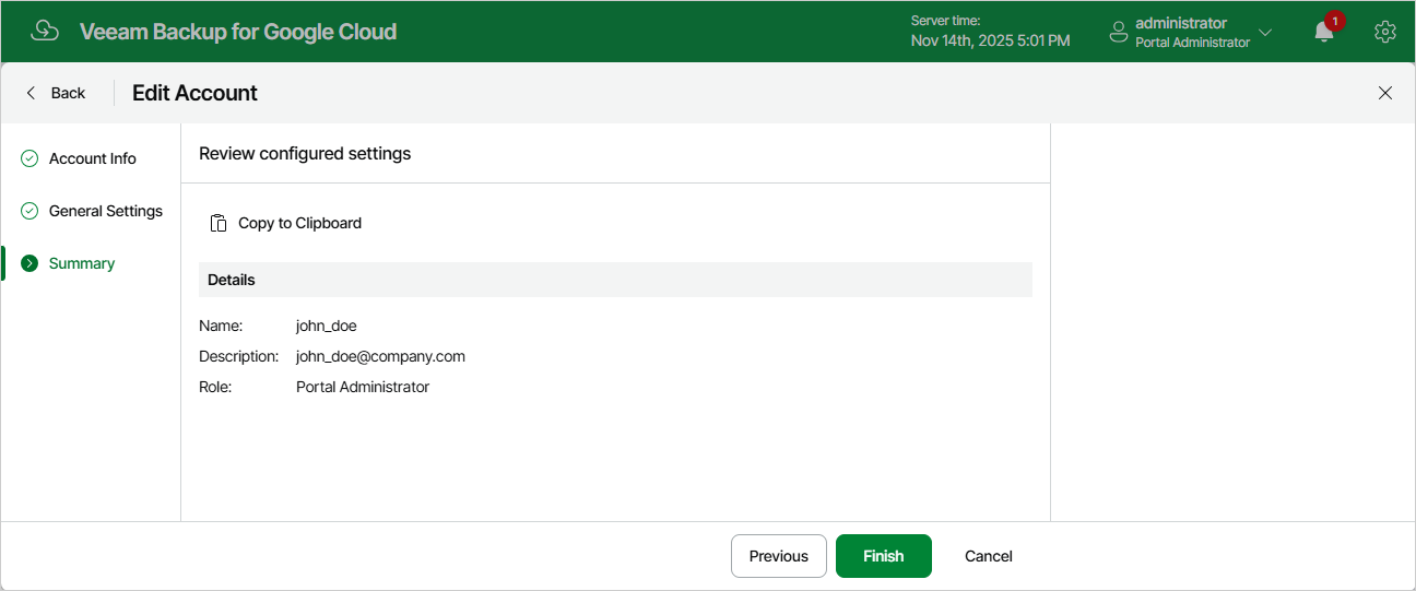 Editing User Accounts