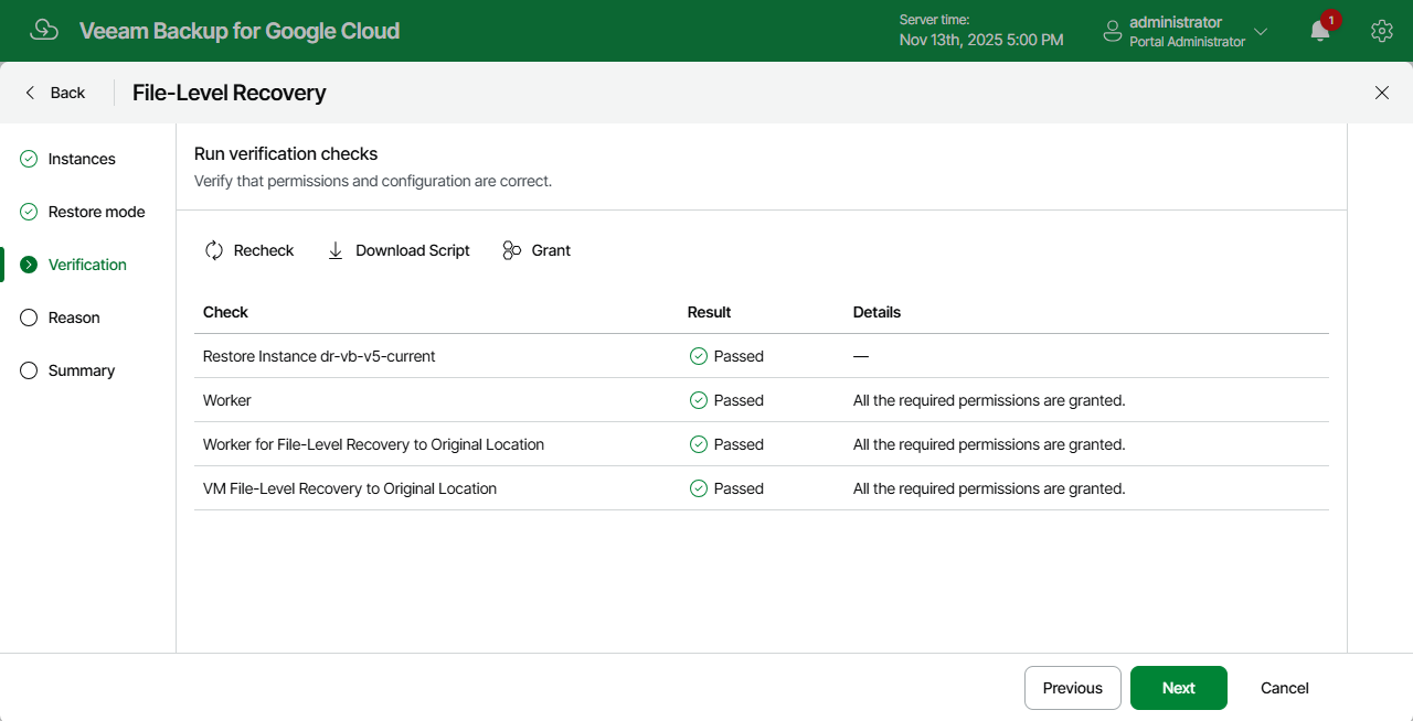 Restoring VM Files and Folders