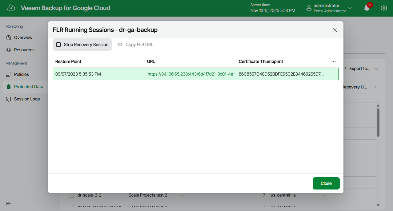Restoring VM Files and Folders
