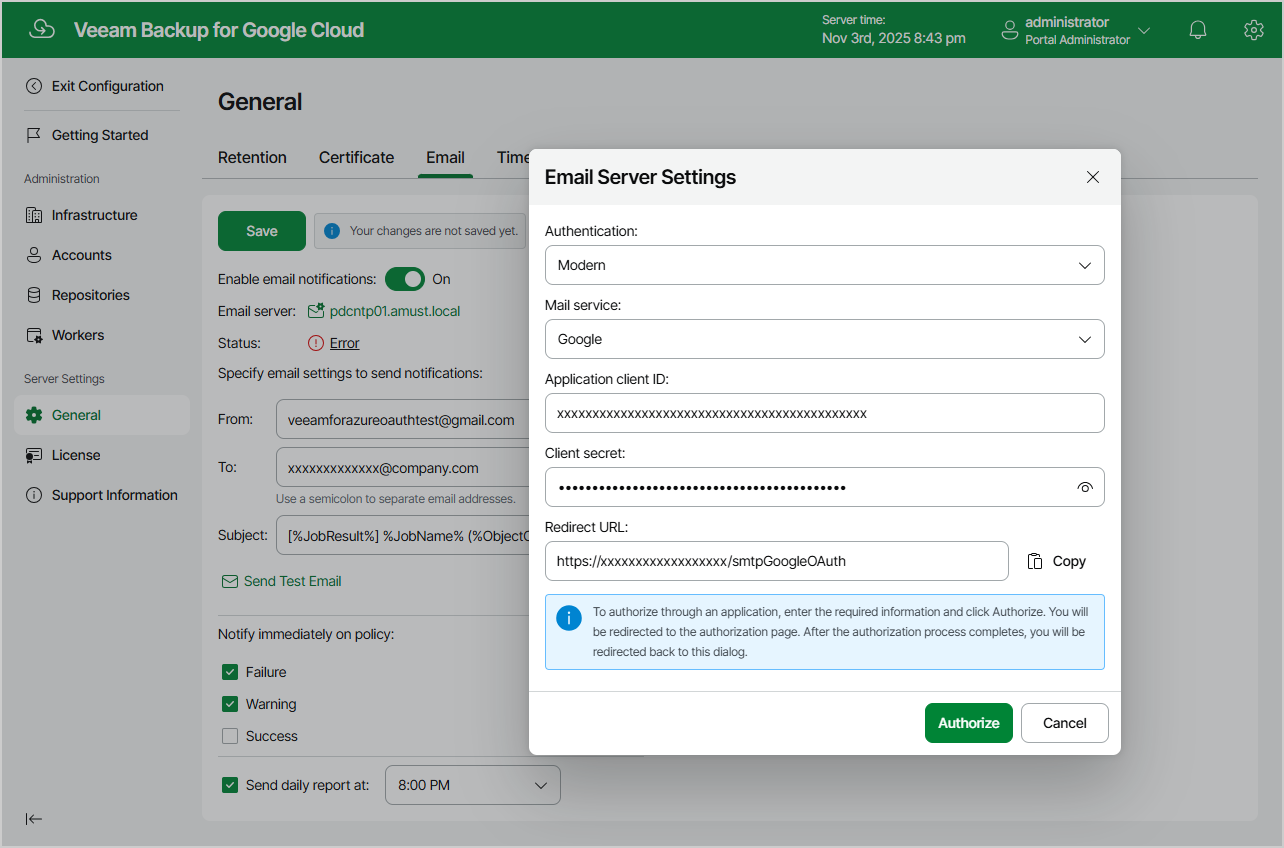 Configuring Notification Settings
