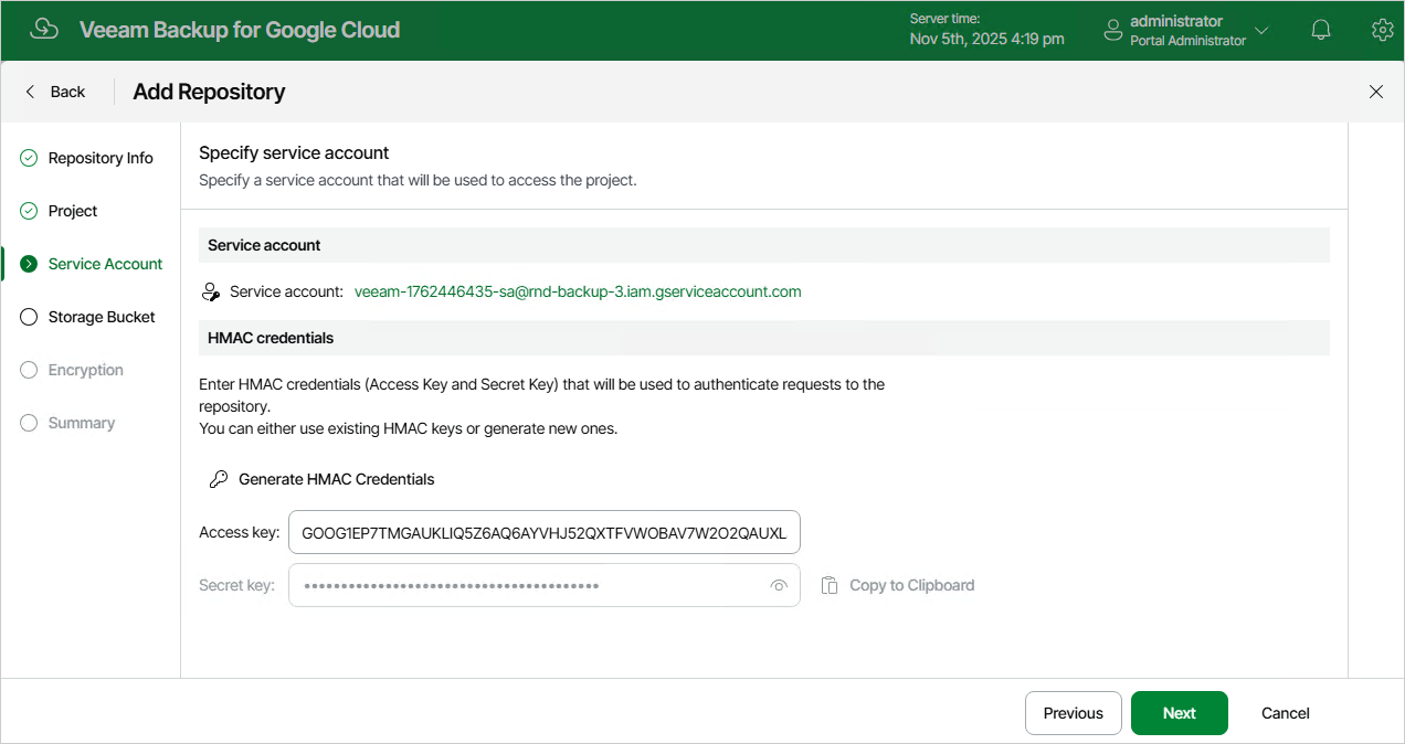Adding Backup Repository