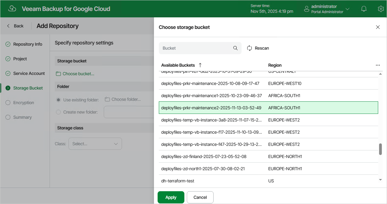 Adding Backup Repository