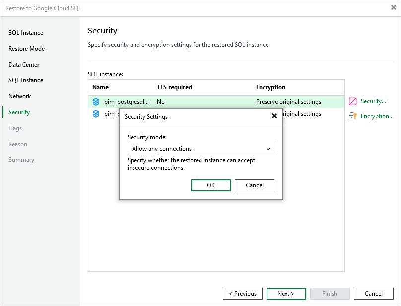 Step 7. Configure Security Settings