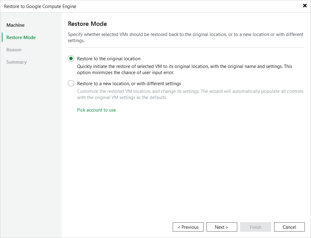 Step 3. Choose Restore Mode
