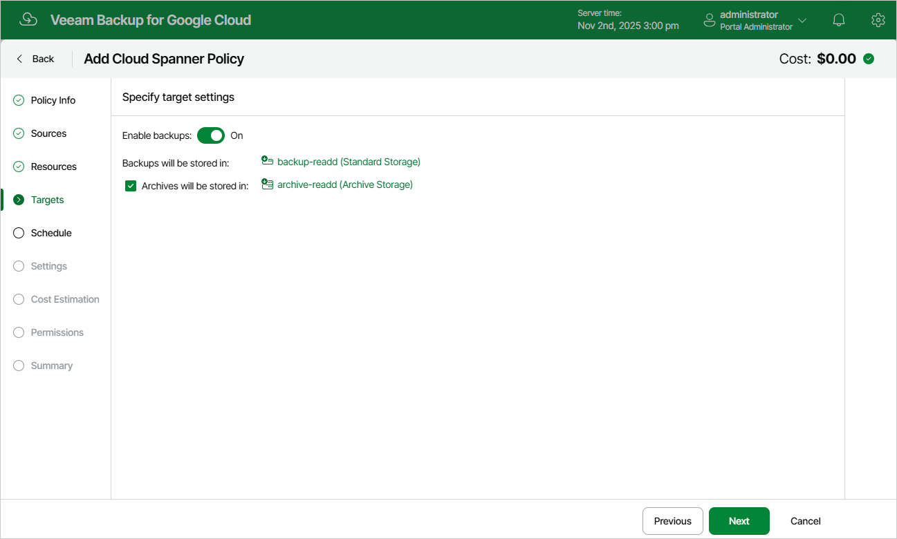 Enabling Backup Archiving