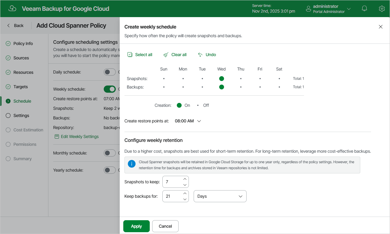 Enabling Backup Archiving