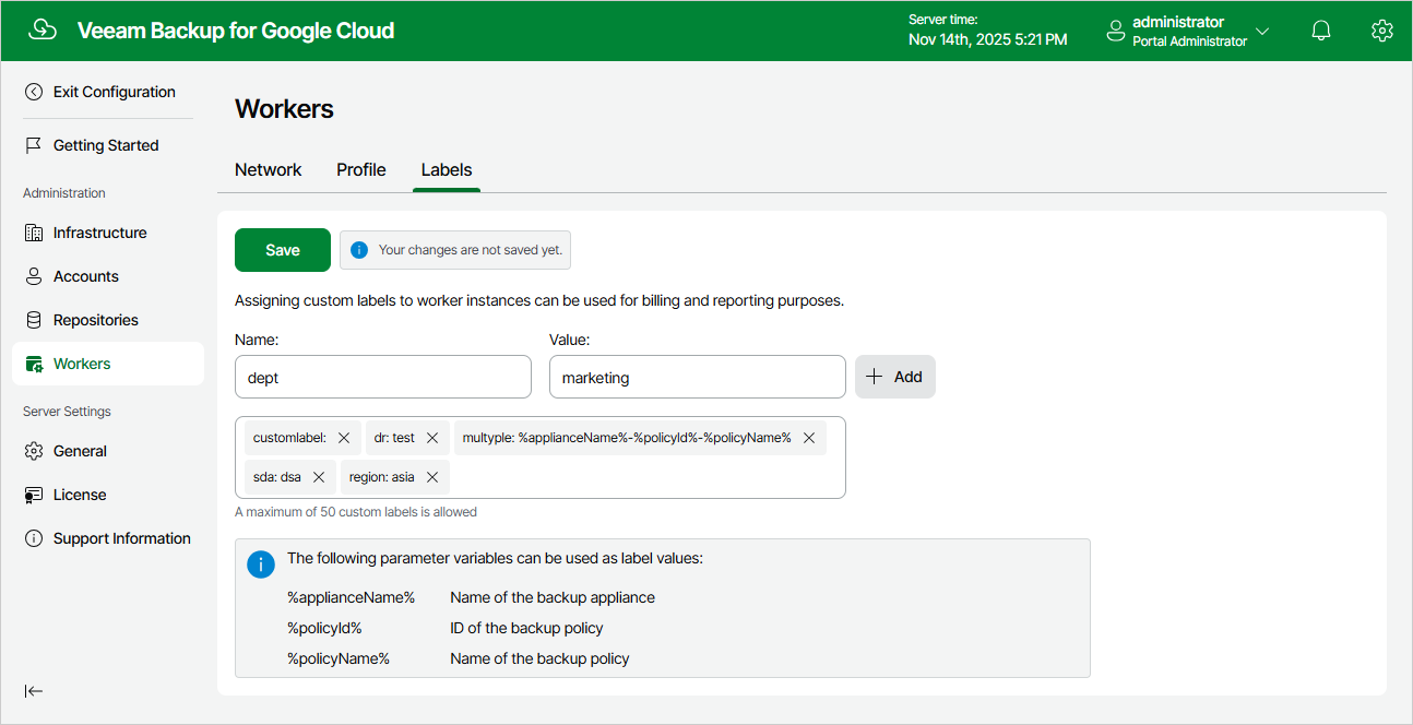 Adding Backup Policy