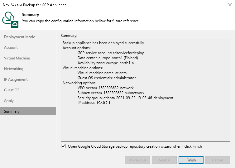 Step 9. Finish Working with Wizard