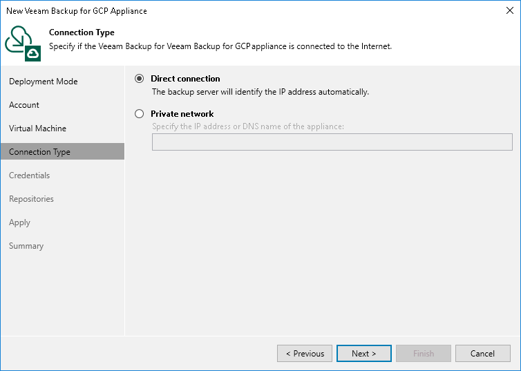 Step 5. Specify Connection Type