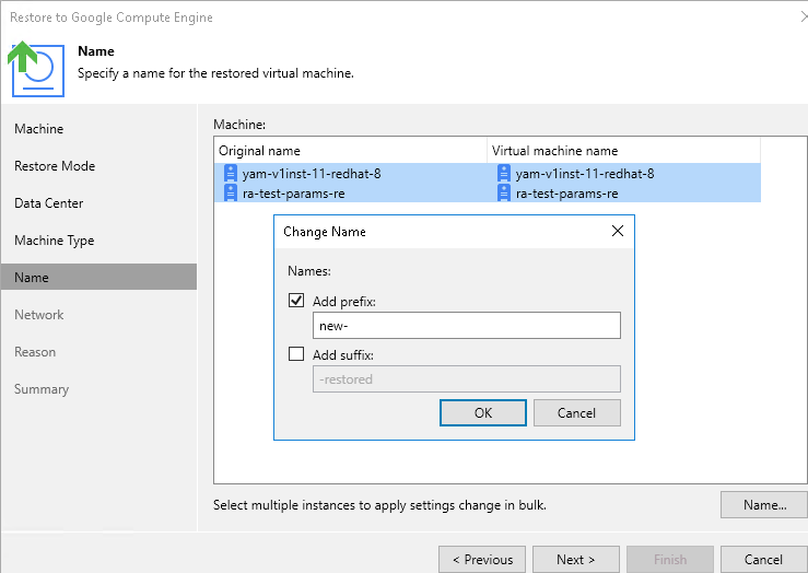 Step 6. Specify Instance Names
