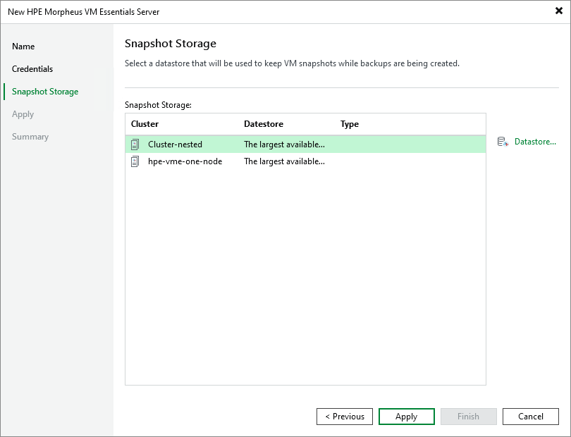 Step 4. Configure Storage Settings
