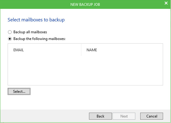 Creating a Backup Job