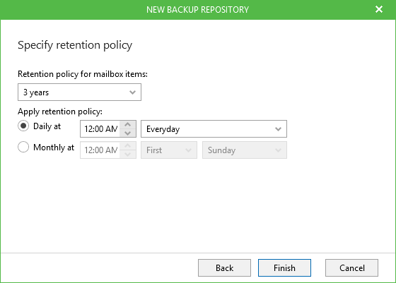 Adding Backup Repository