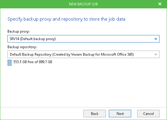 Step 3. Specifying Backup Proxy