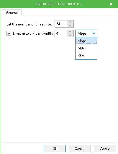 Modifying Backup Proxy Server Properties