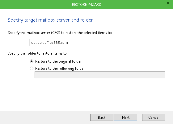 Restoring Folders and Items