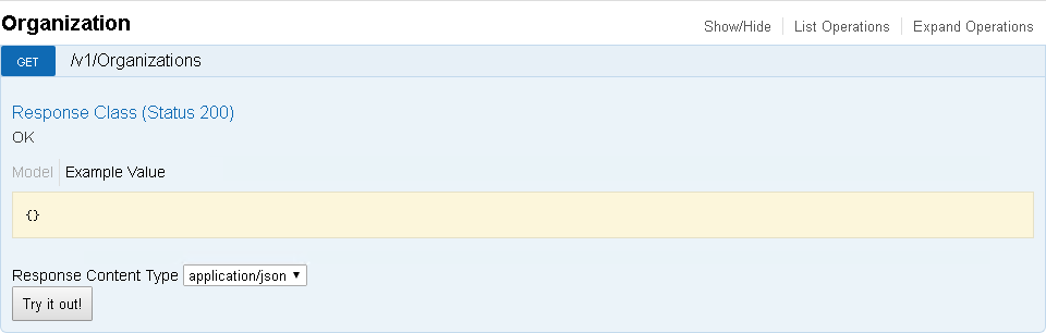 Evaluation with Swagger UI