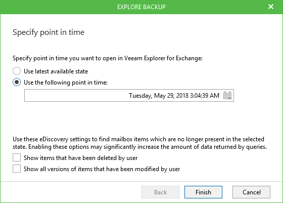 Exploring Point-in-time