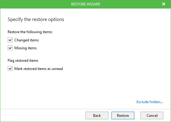 Step 3. Specify Restore Options