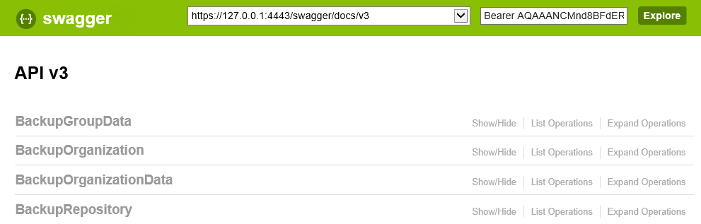 Evaluation with Swagger UI
