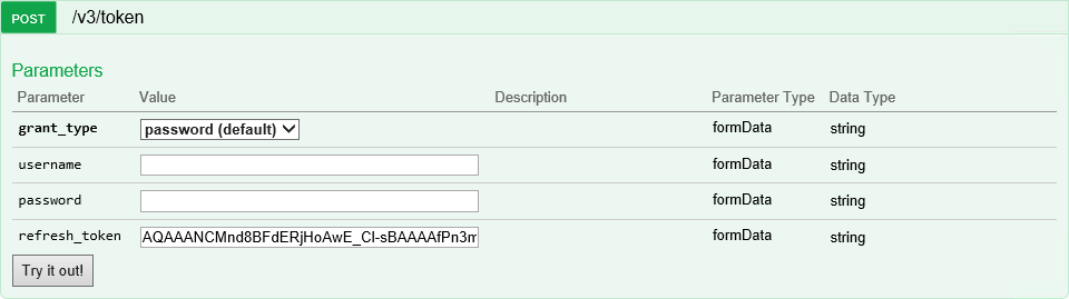 Evaluation with Swagger UI
