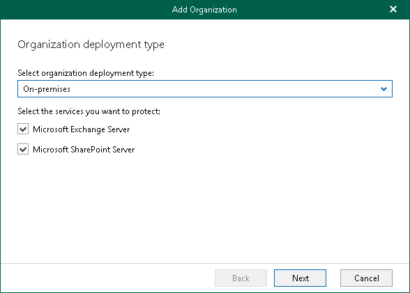 Adding On-premises Organizations
