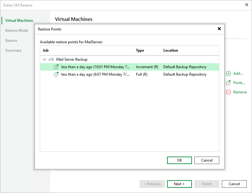 Step 2. Select Restore Point