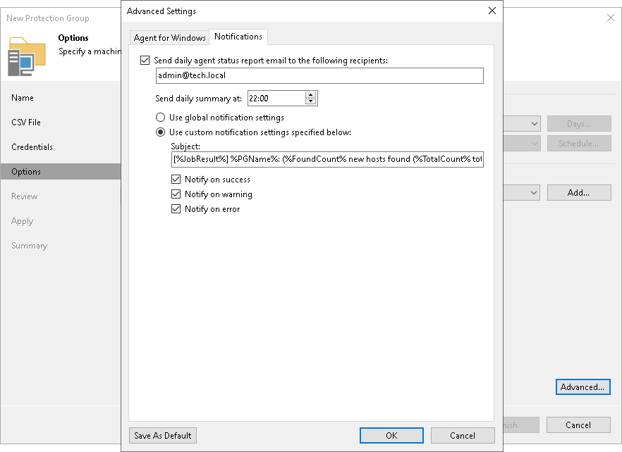 Specify Notification Settings Notification Settings