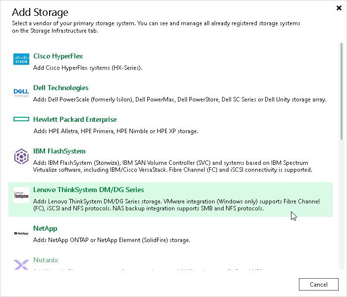 Step 1. Launch New Lenovo ThinkSystem DM Series Storage Wizard
