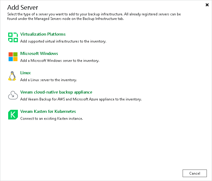 Step 1. Launch New Windows Server Wizard