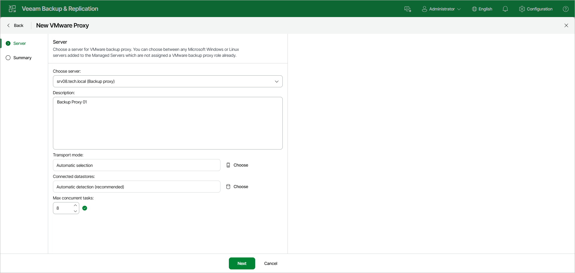 Step 2. Choose Server
