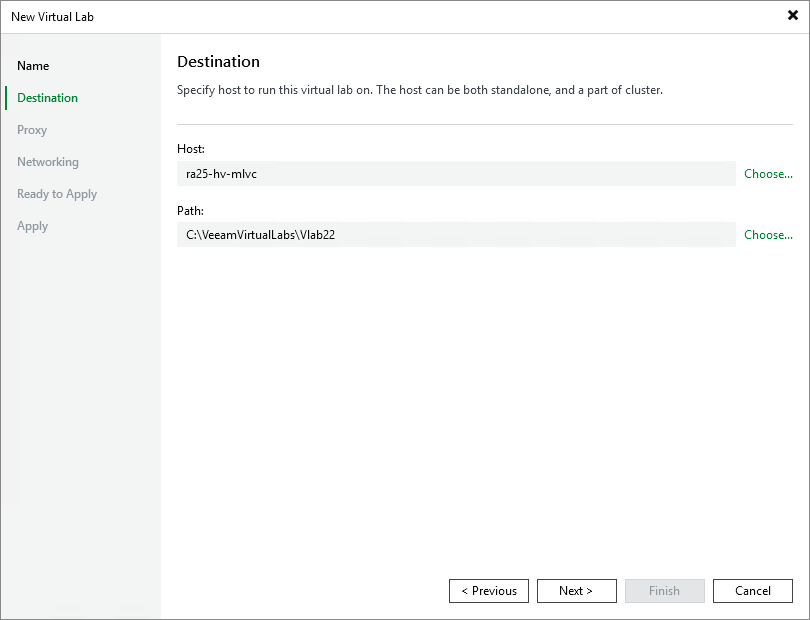 Step 3. Select Host