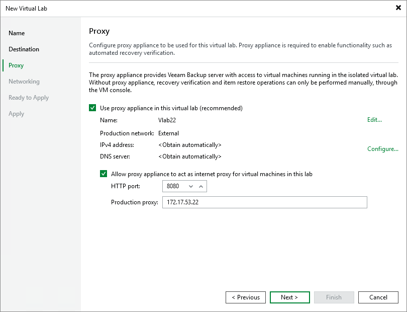 Step 4. Set Up Proxy Appliance